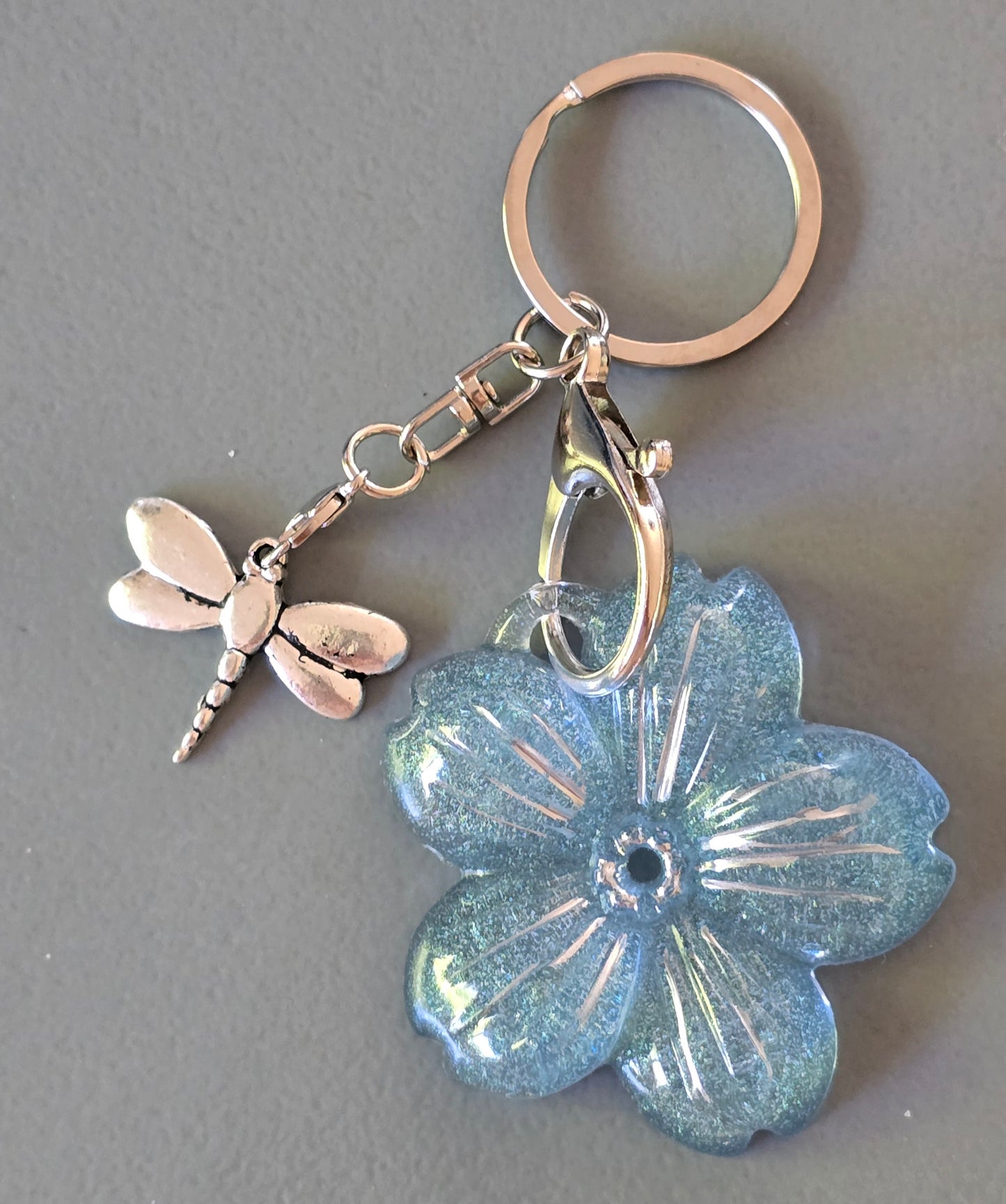 Keycharm flower blue
