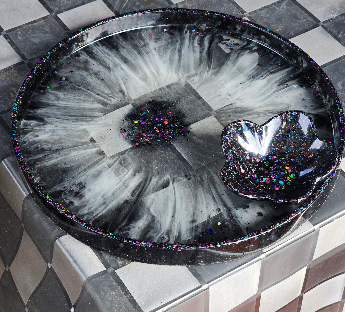 Tray black sparkle