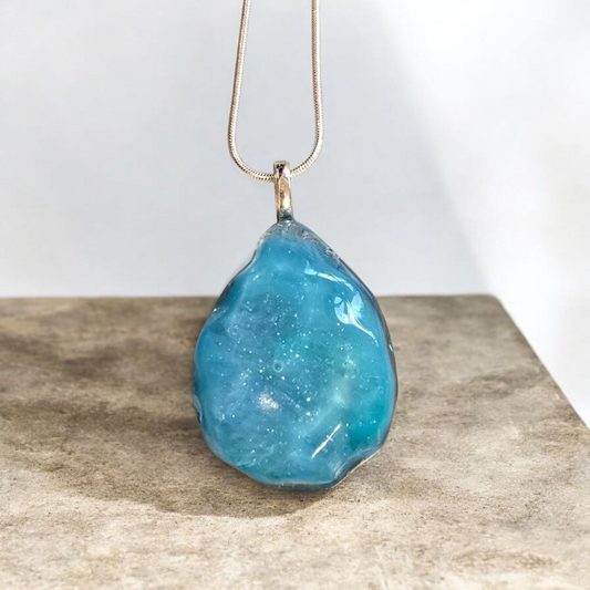 Pendant water ripple blue