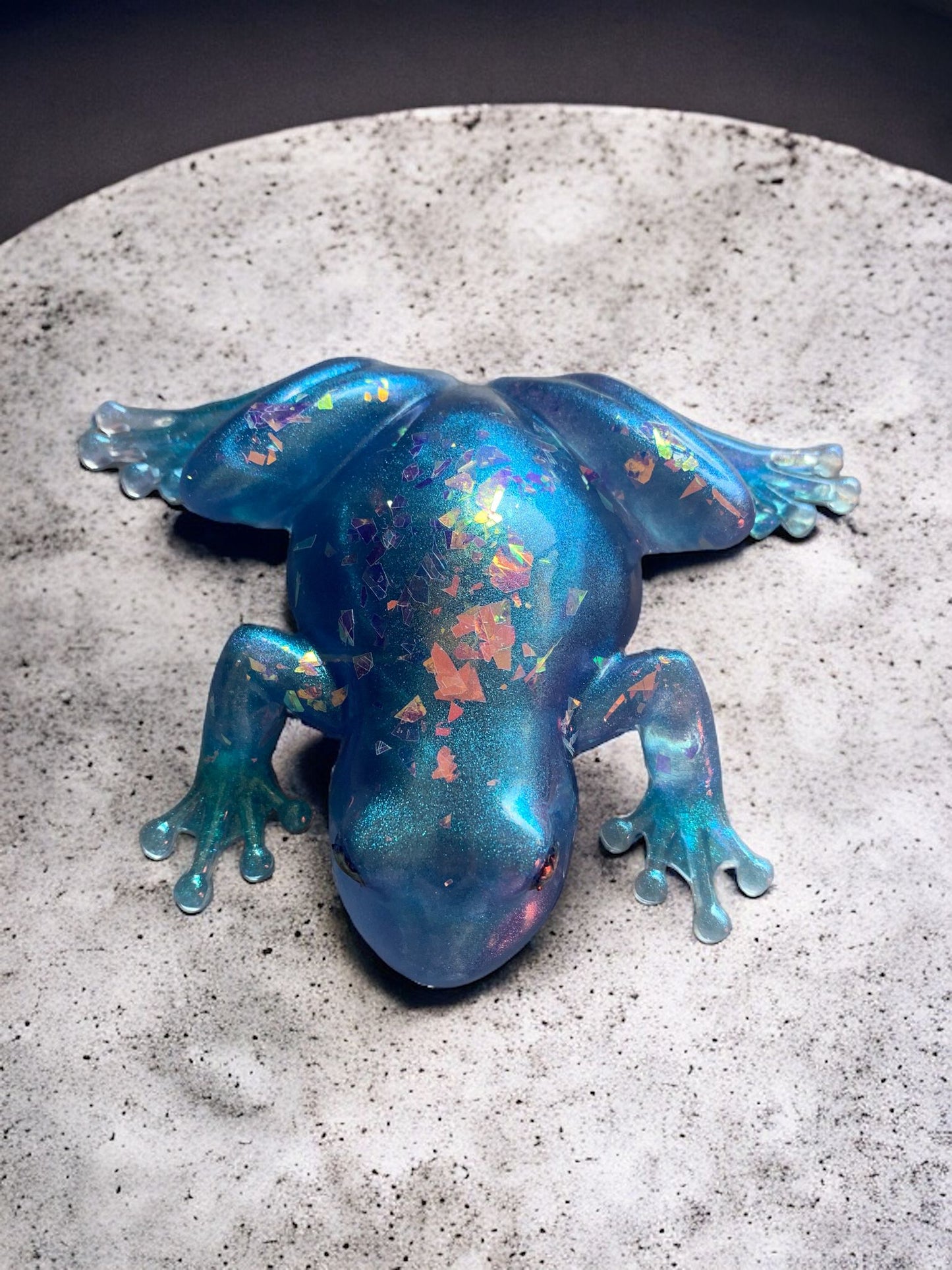 Frog chic blue glitter
