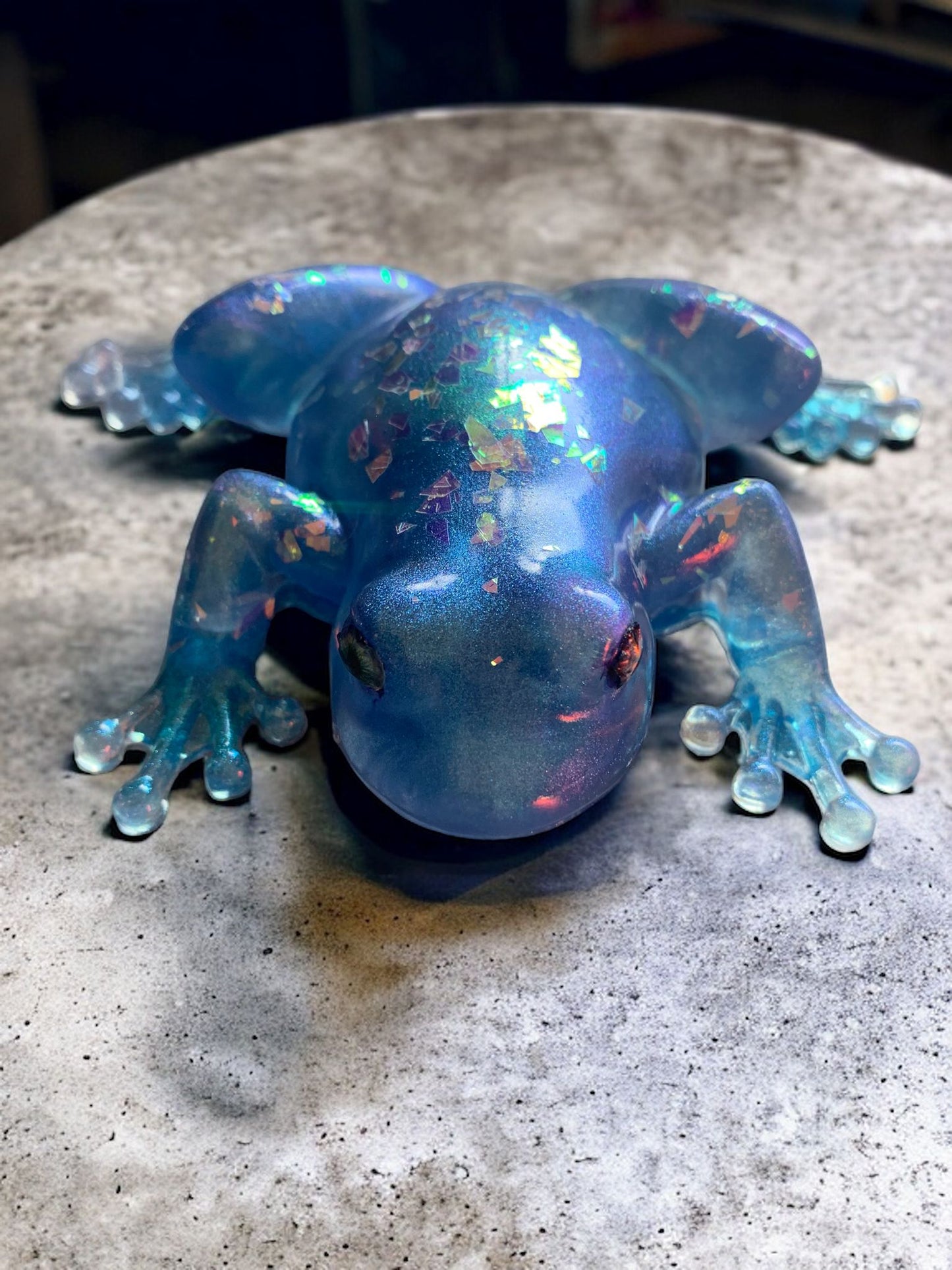 Frog chic blue glitter