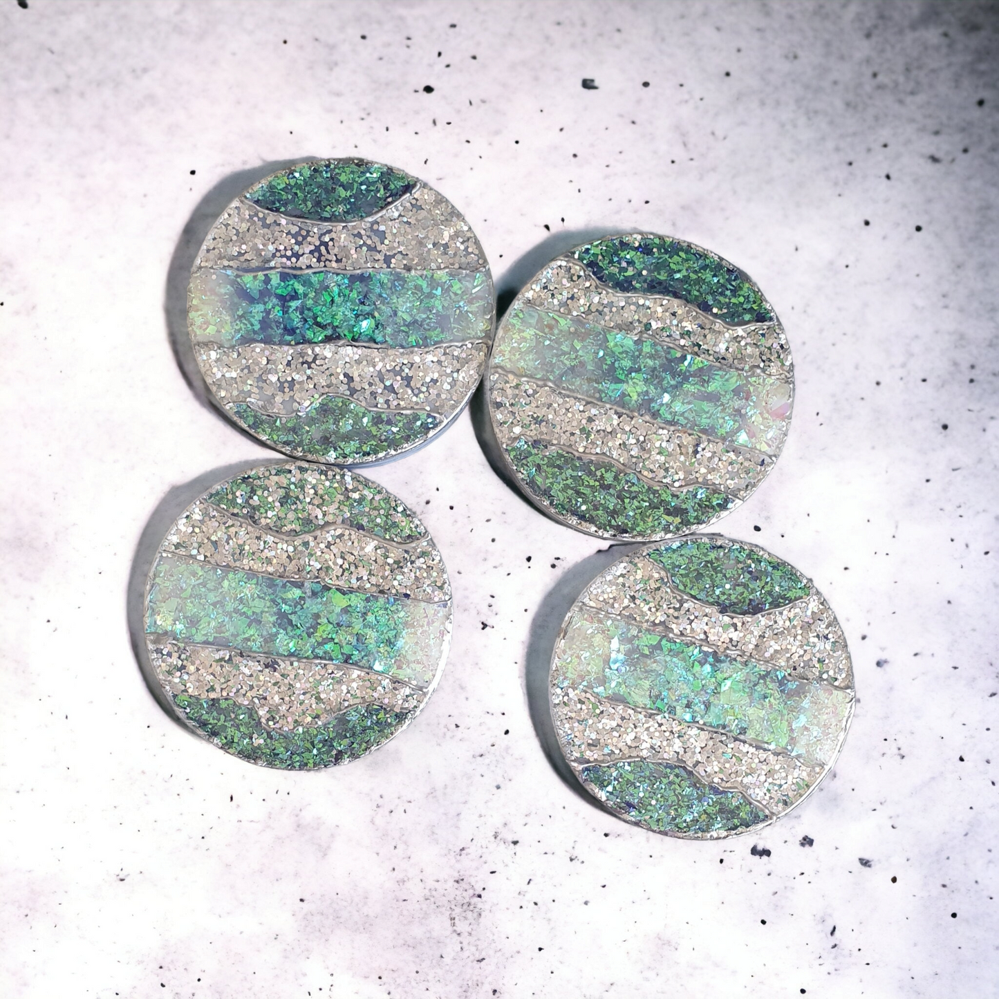 Coaster set of 4 with plate