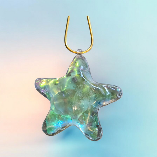 Pendant green starfish water ripple