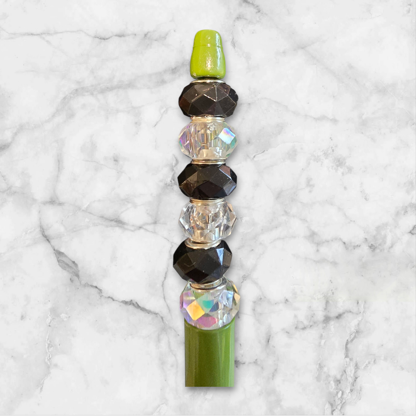Beaded pens lime green 💚