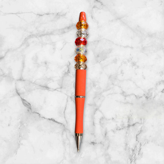 Beaded pen Orange