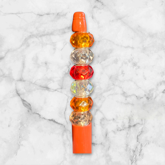 Beaded pen Orange
