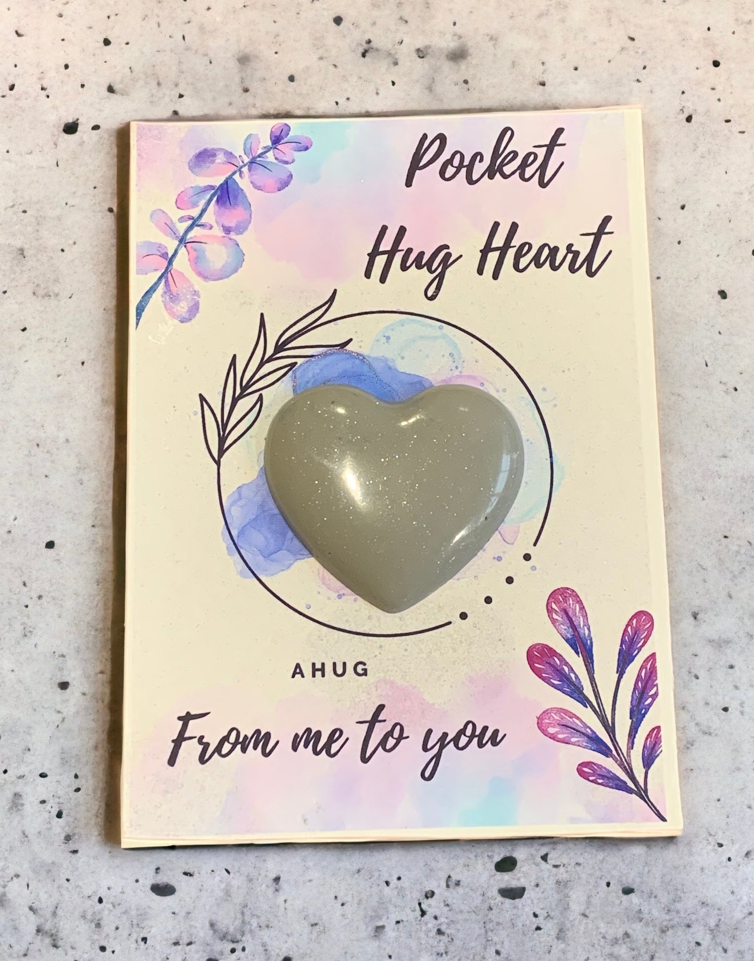 Pocket Hug Heart Card Including Love Heart – Charming Creations