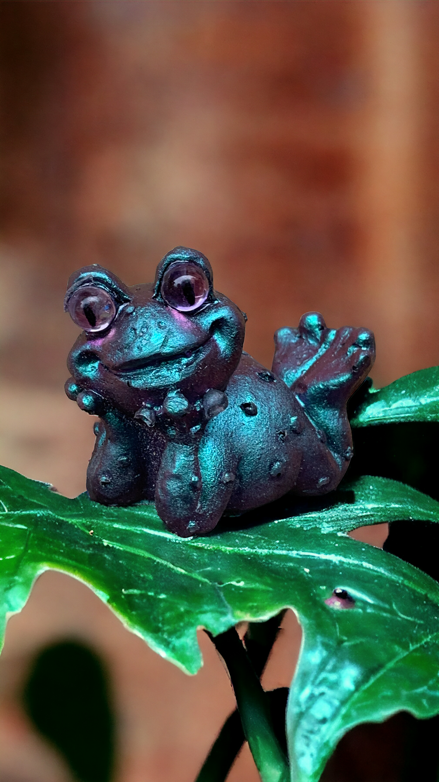 Frog Happy Teal / Purple