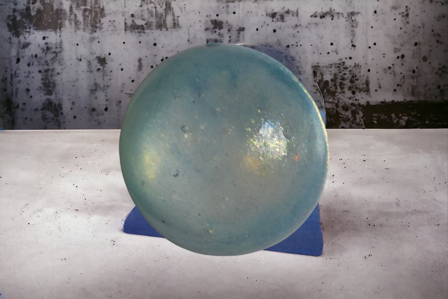 Earrings stud with matching brooch pin very pale blue