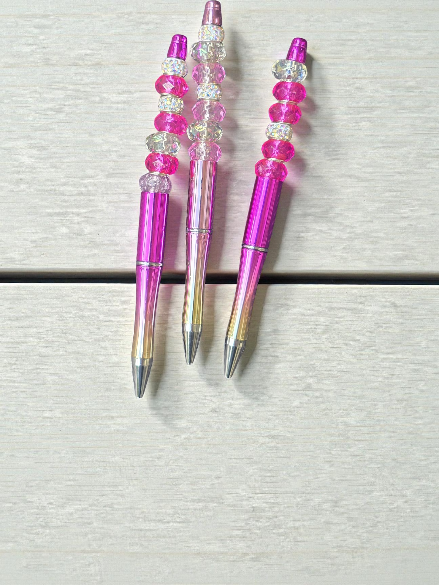 Beaded pens Ruby red