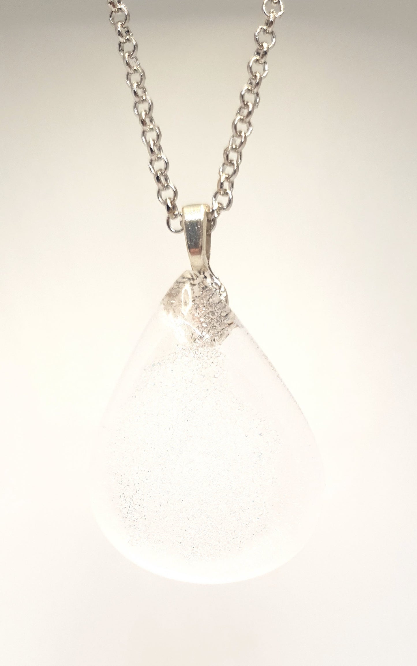 Pendant Crystal Tear Drop Clear Blossom