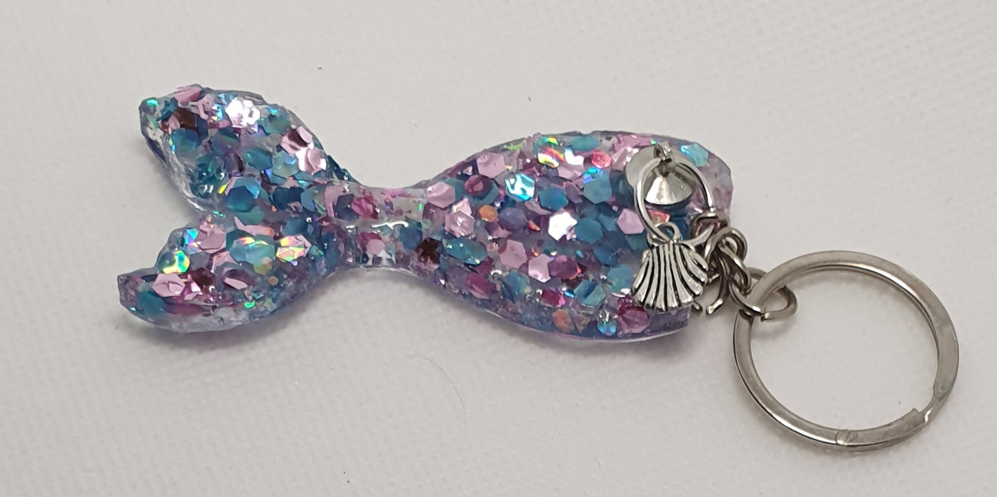 Keyring mermaid tail with charm