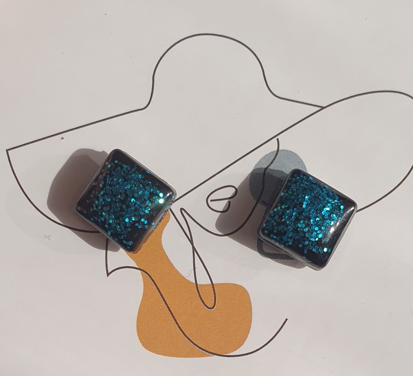 Earrings Galaxy Small Square