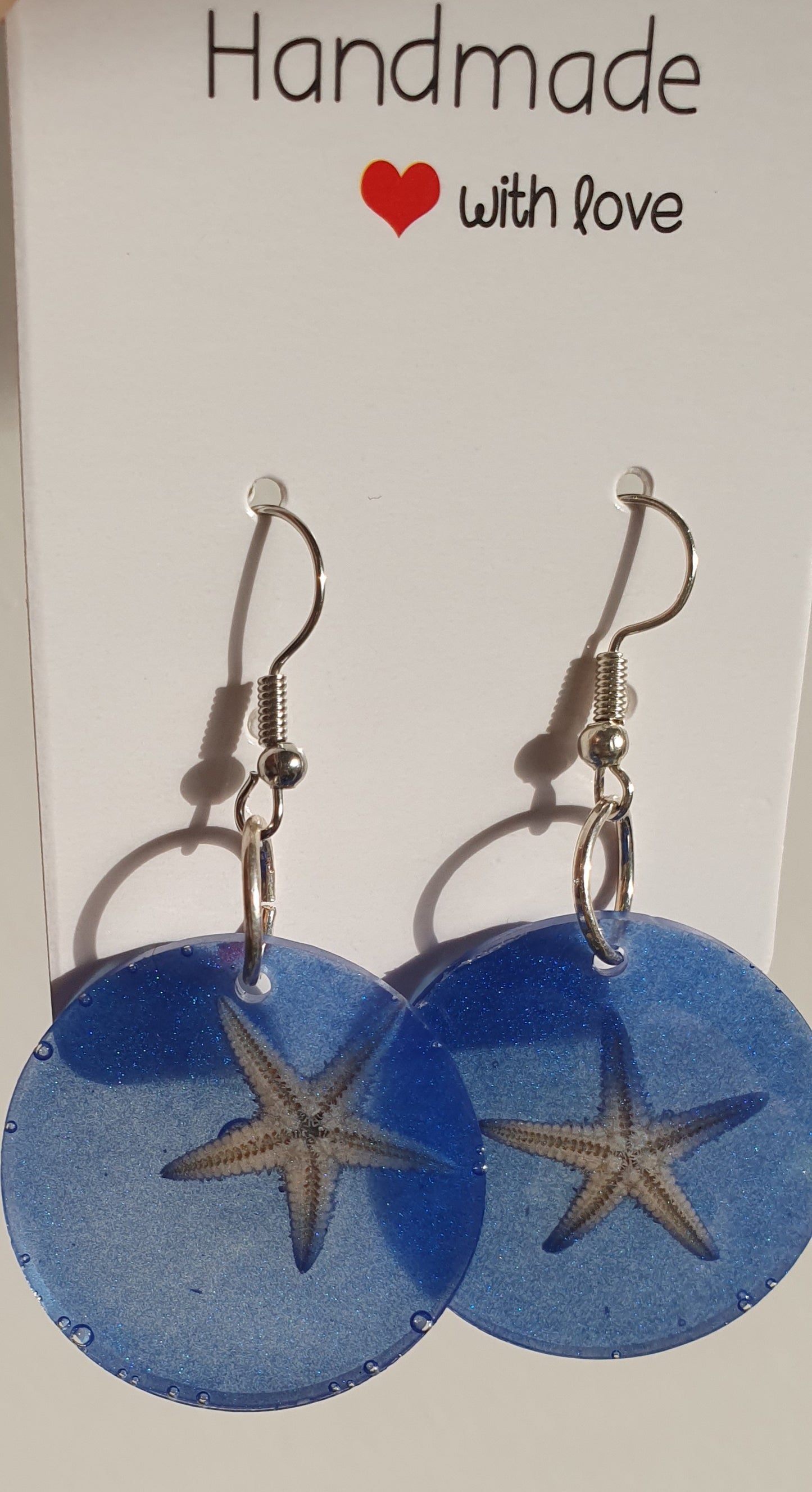 Earrings Blue Starfish