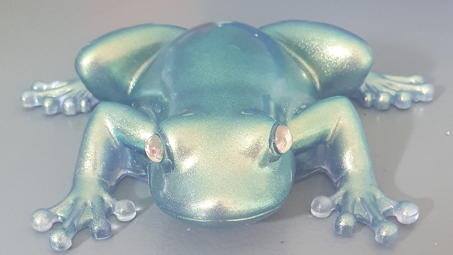 Frog chic blue green gold