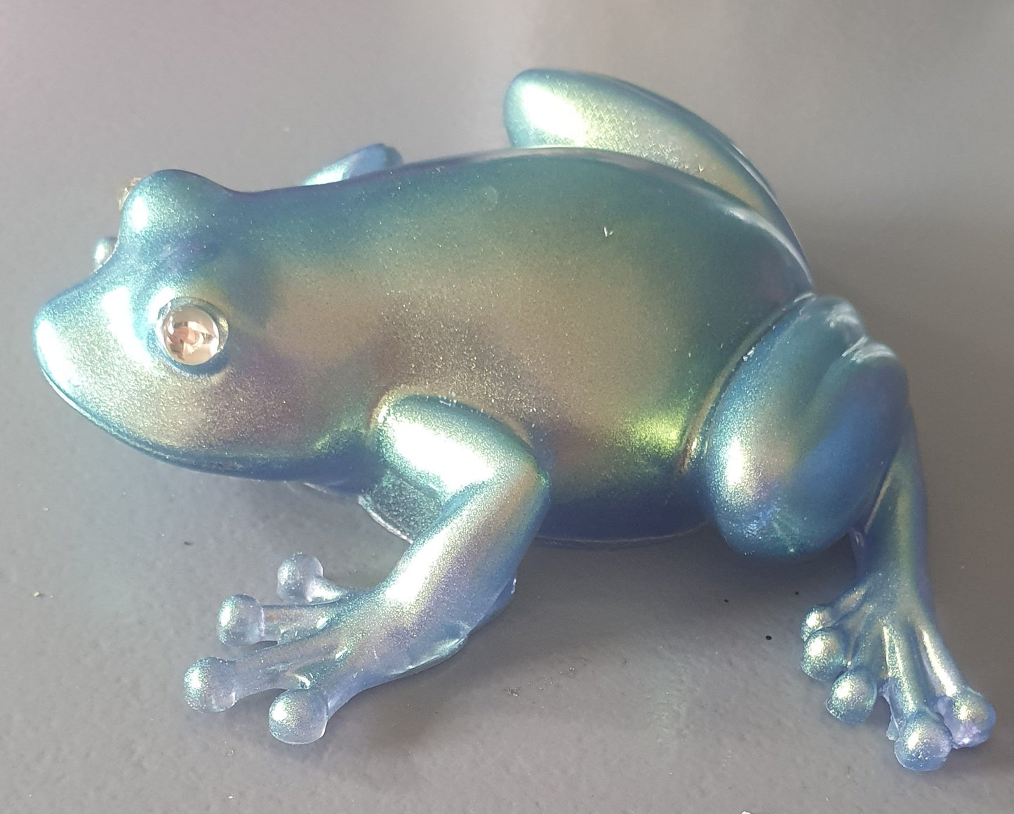 Frog chic blue green gold