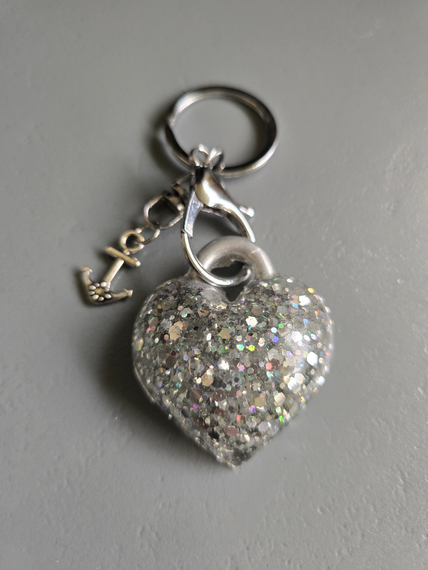 Keycharm puffy heart mirror mirror