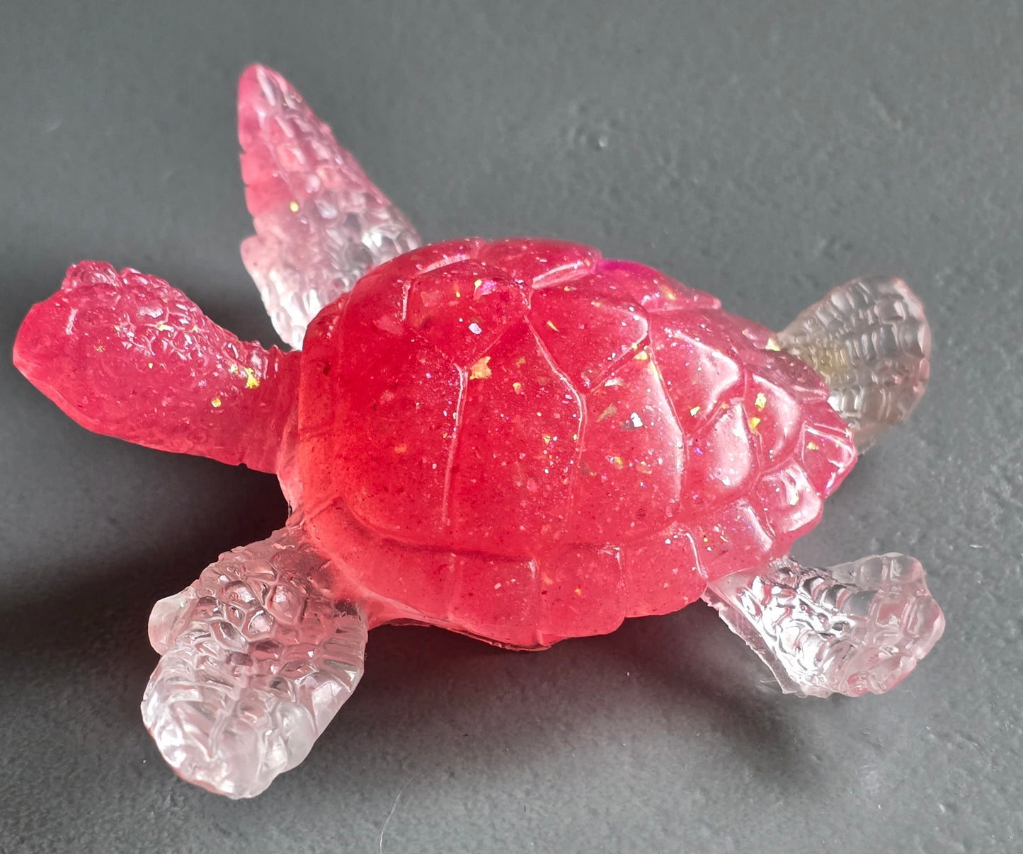 Turtle resin small pink