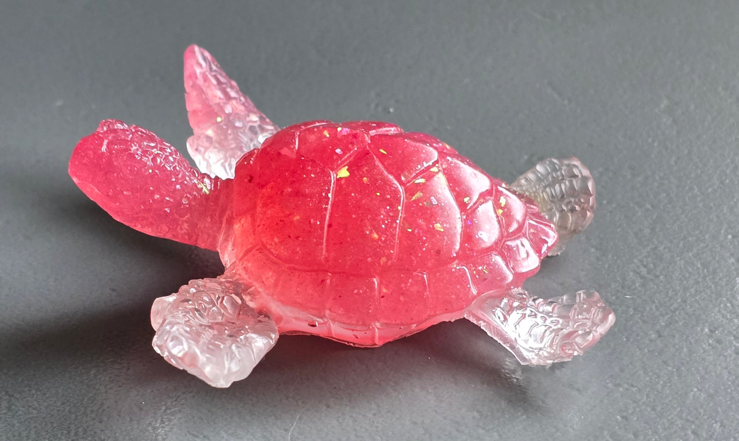 Turtle resin small pink