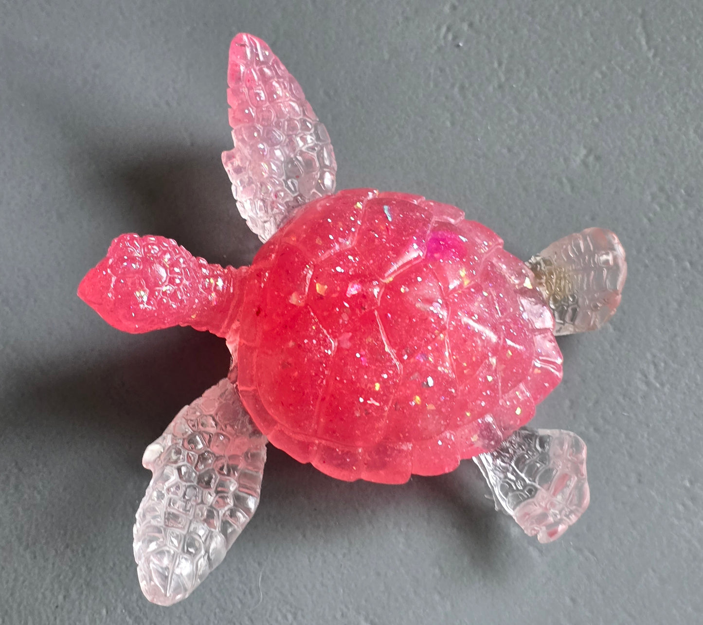 Turtle resin small pink