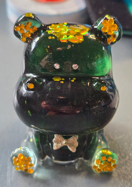 Hippo green and gold