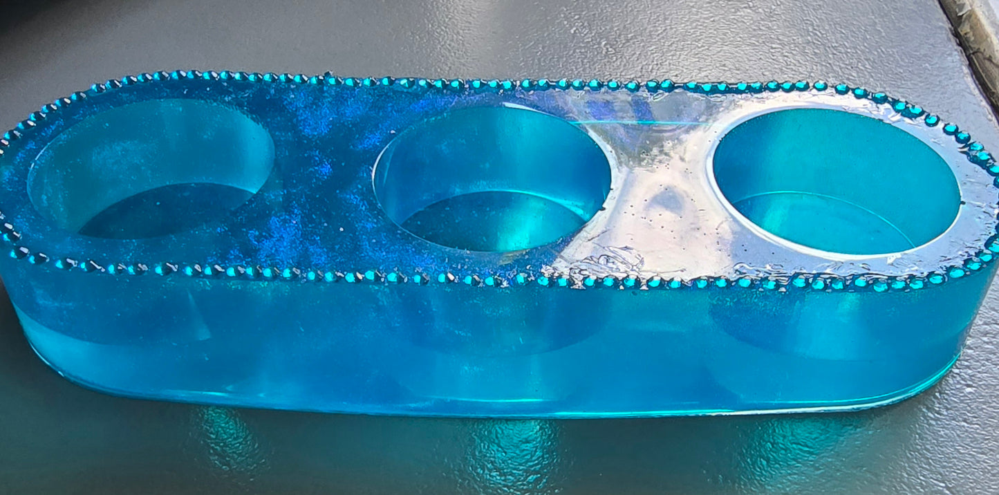 Tealight candle holder blue