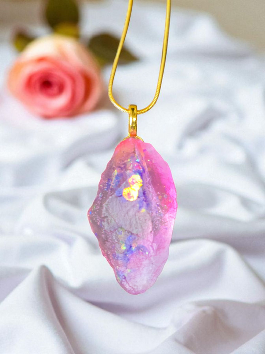 Pendant crystal Stone pink