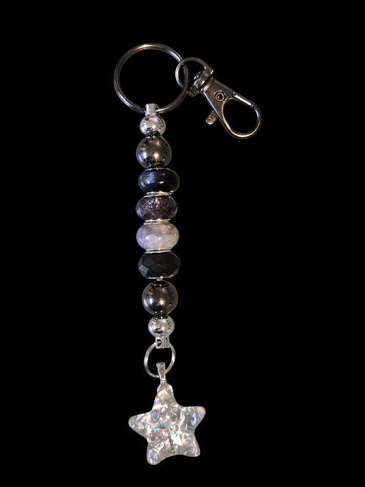 Keycharm black with silver