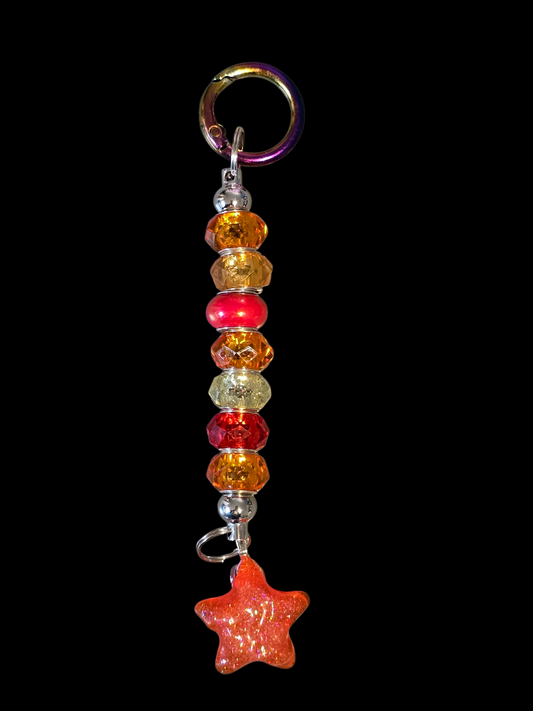 Keycharm beaded orange
