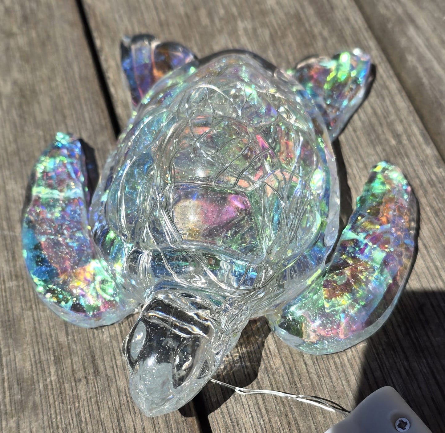 Turtle holographic  -Night light  13 x 14 cm