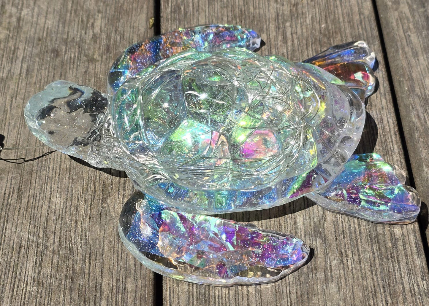 Turtle holographic  -Night light  13 x 14 cm