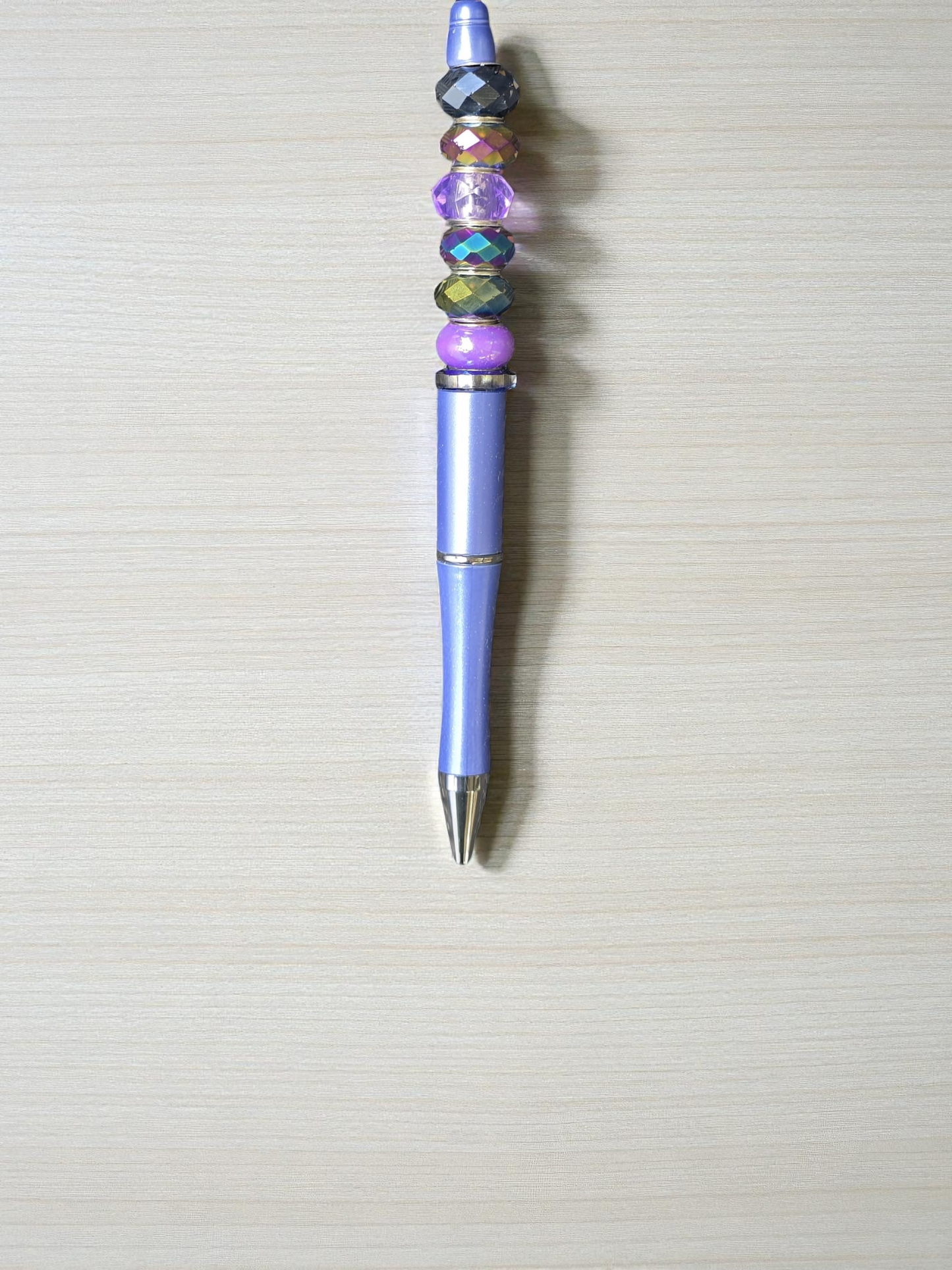 Beaded pen blue