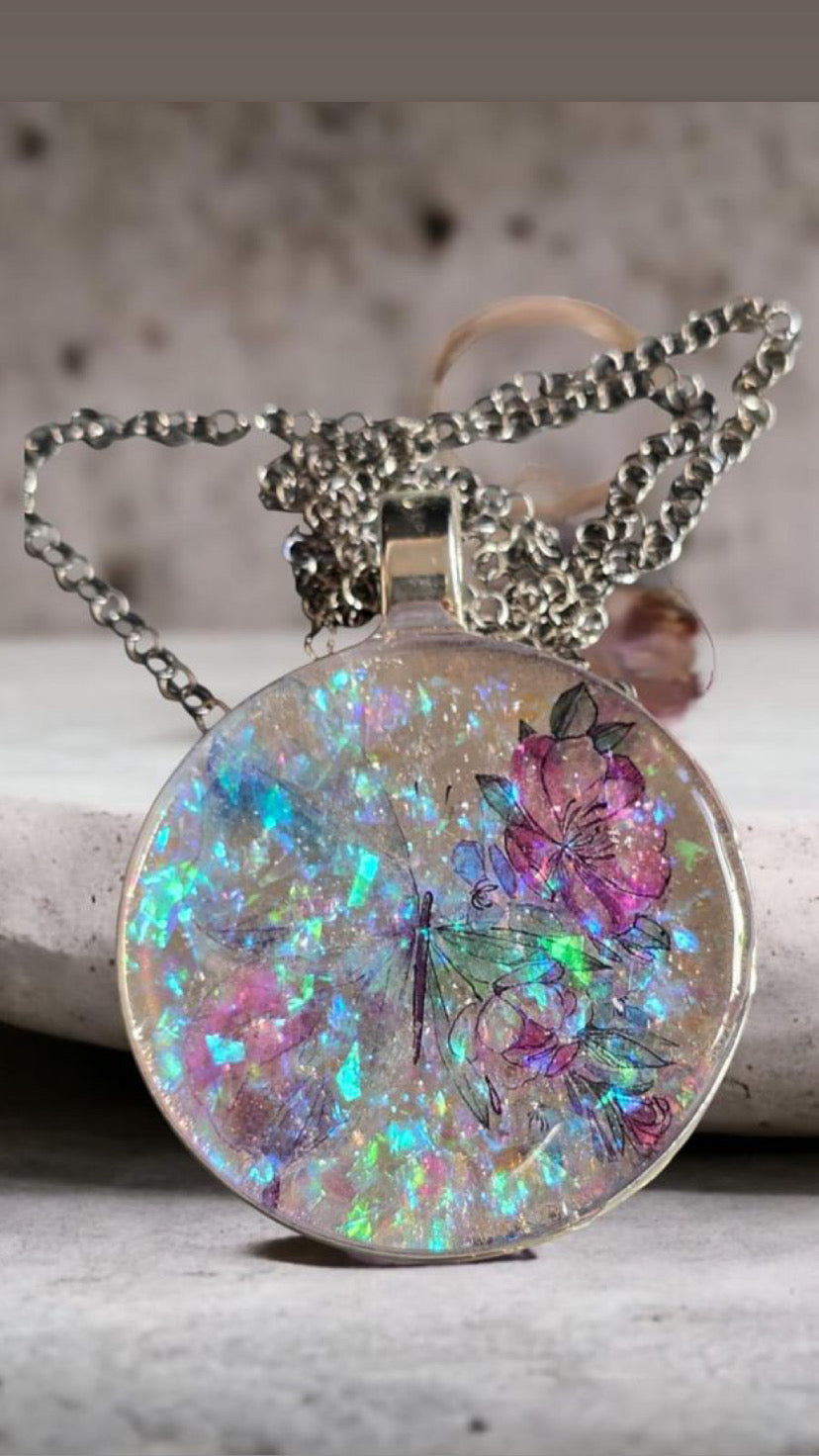 Pendant Crystal Tear Drop Clear Fairy