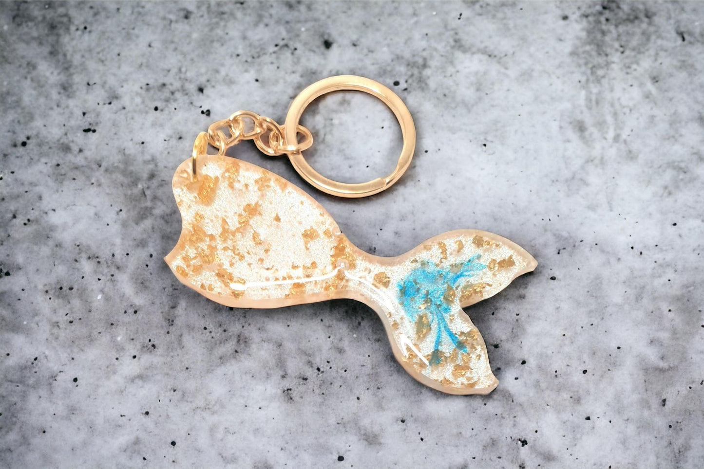 Keyring mermaid tail with charm