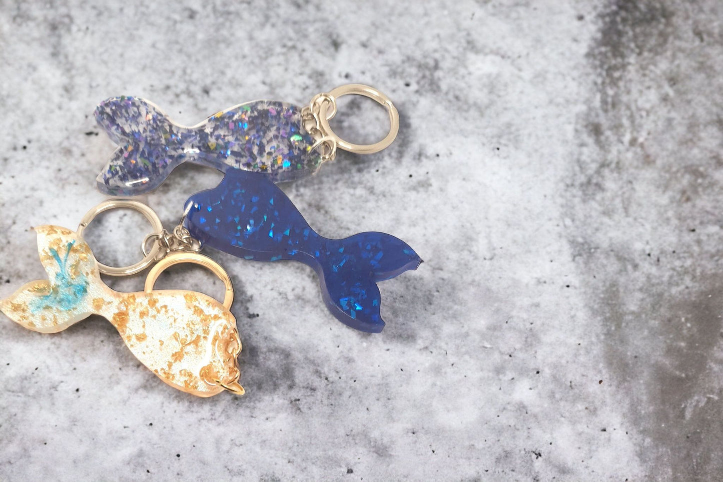 Keyring mermaid tail with charm