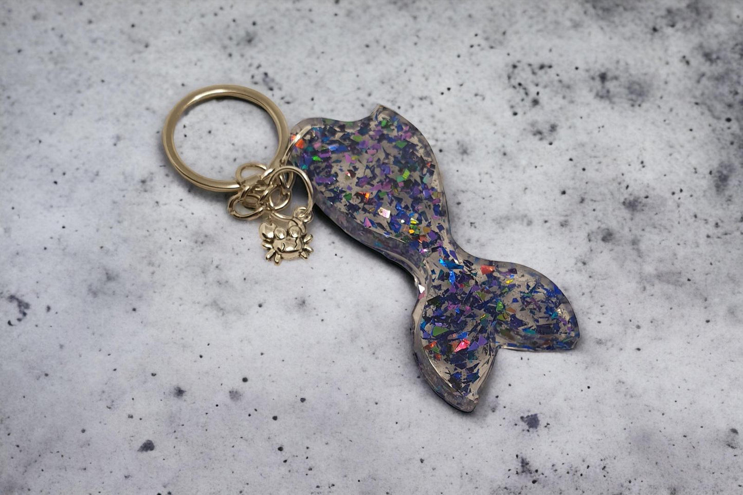 Keyring mermaid tail with charm