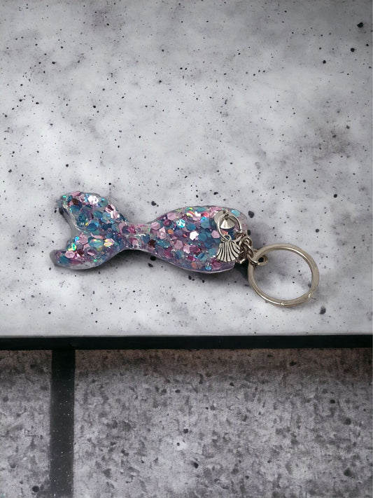 Keyring mermaid tail with charm