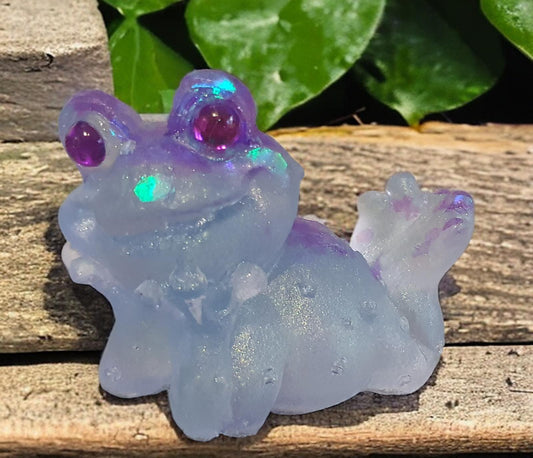 Frog happy  lilac with sparkles