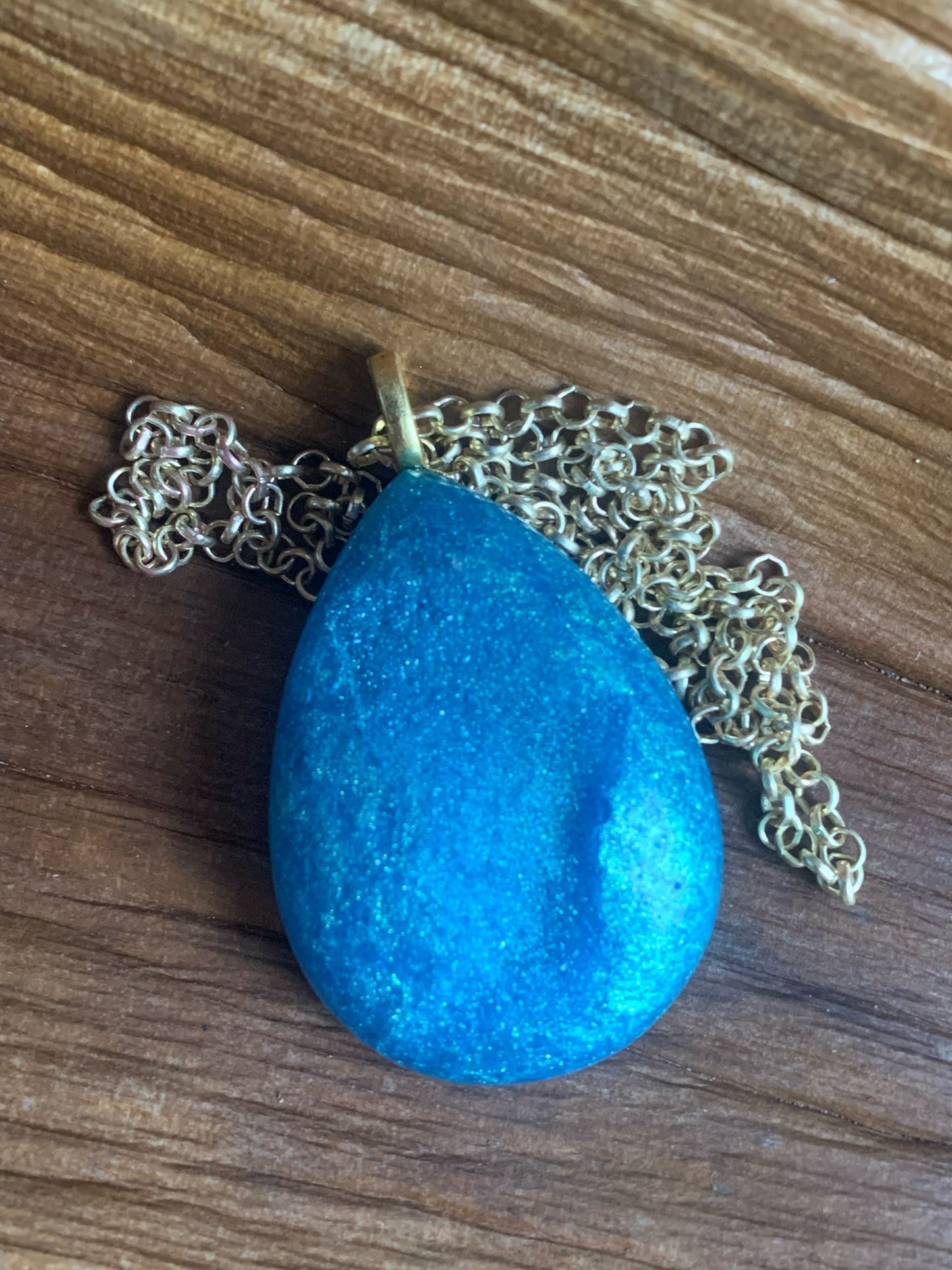 Pendant  turquise blue rock look