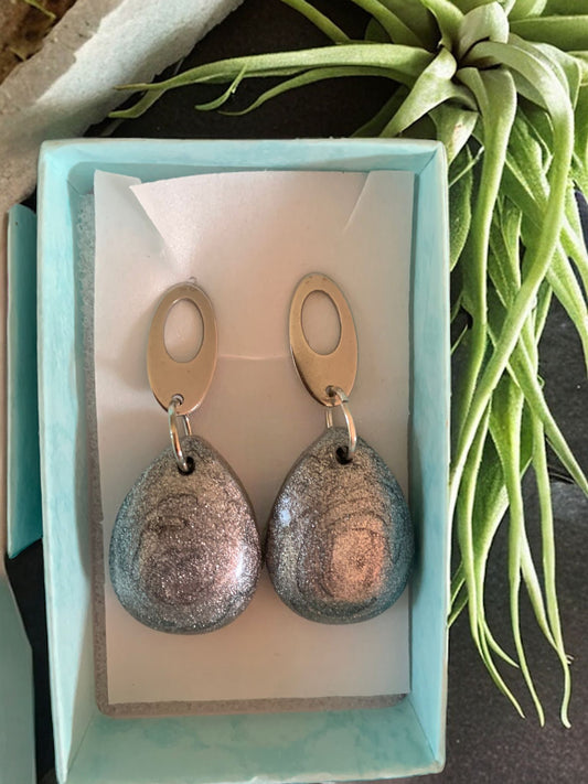 Earrings dangling silver