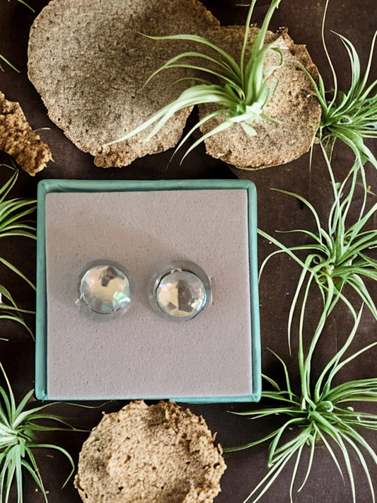 Earrings stud crystal clear