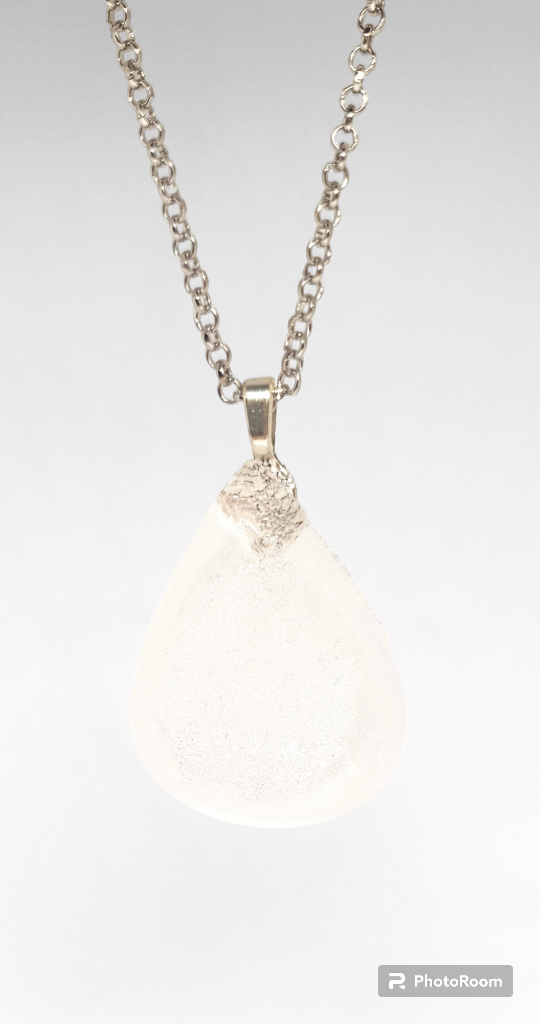 Pendant Crystal Tear Drop Clear Blossom