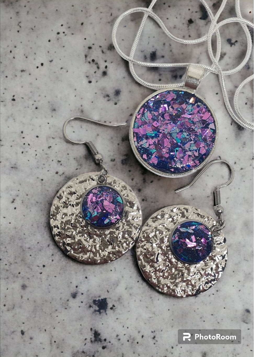 Pendant and Earring set Cherry Blossom