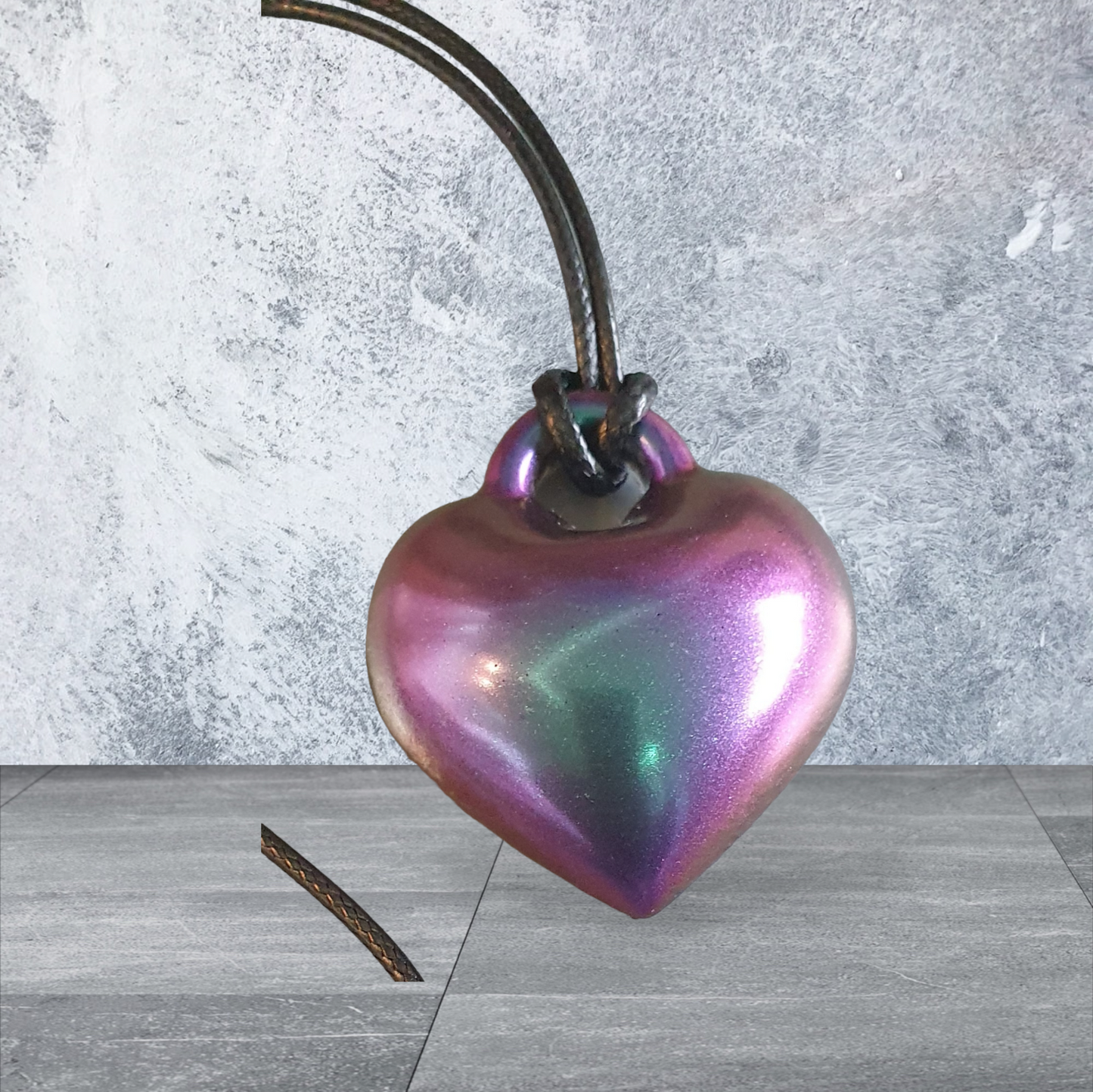 Pendant Puffy Heart Chameleon