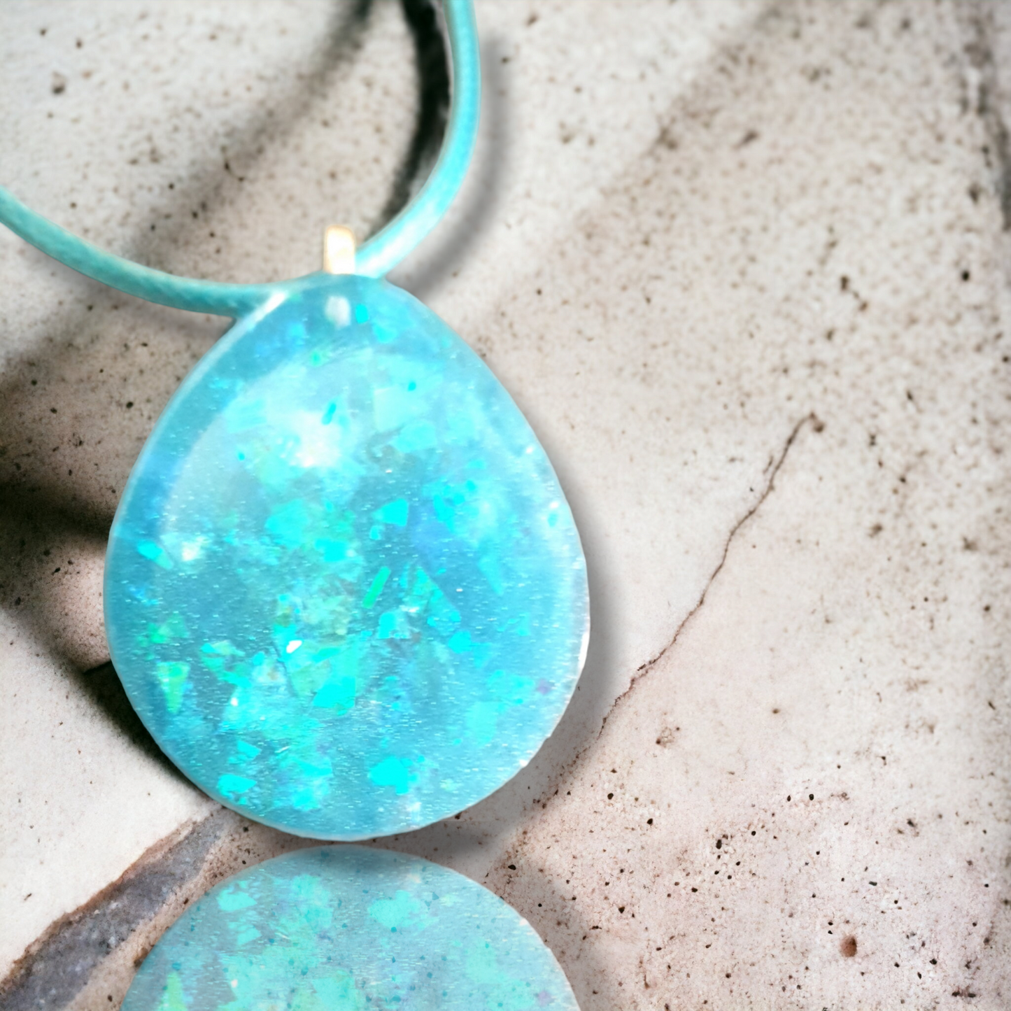 Pendant tear-drop Turquoise