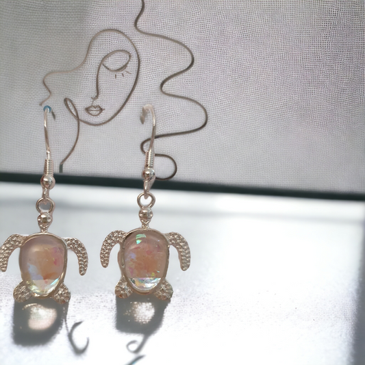 Earrings Turtles Pink