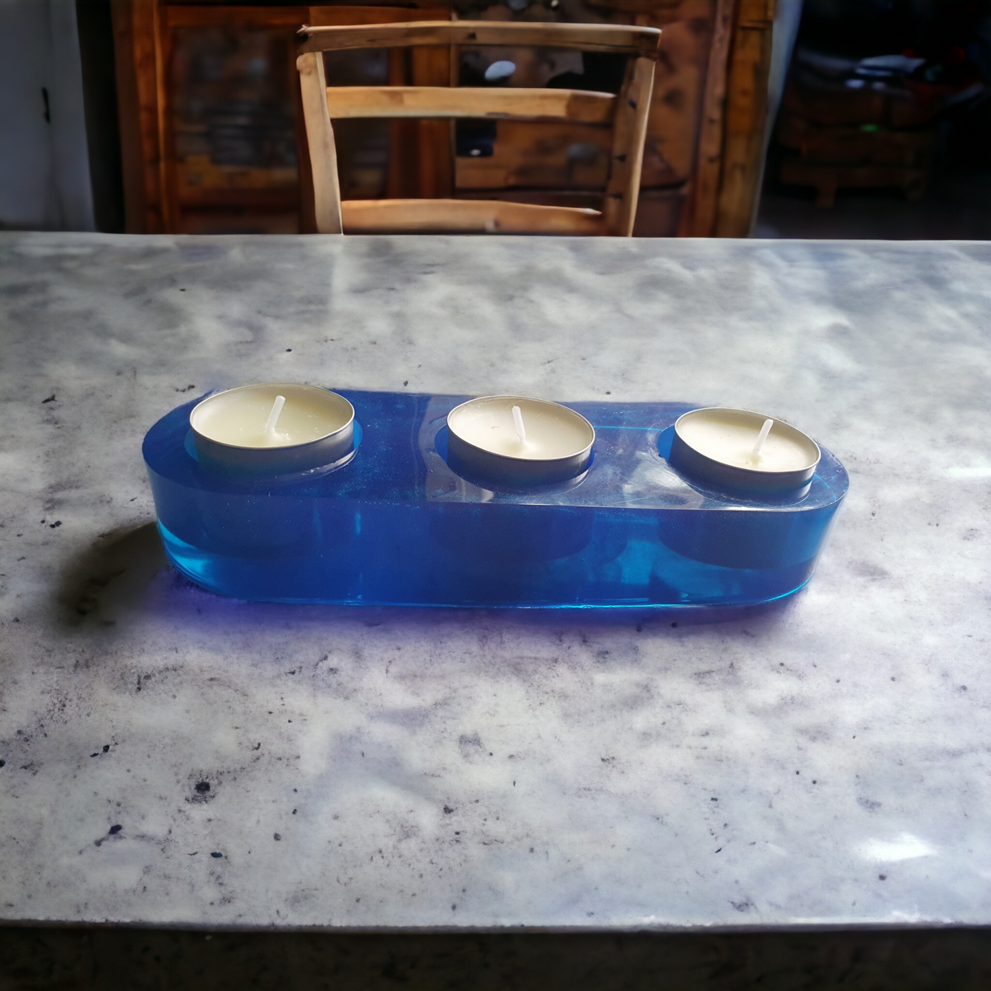 Tealight candle holder Blue