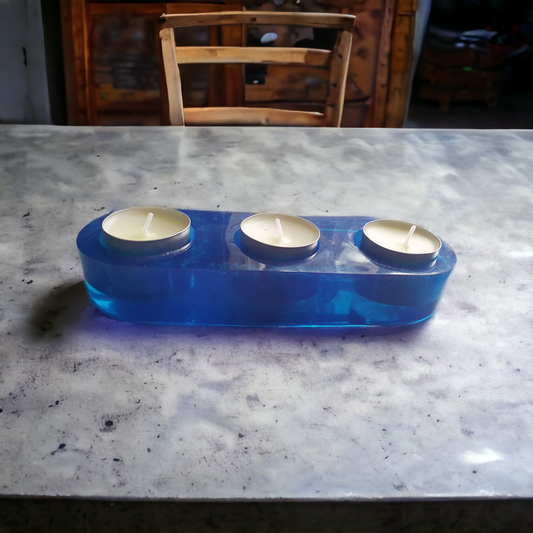 Tealight candle holder Blue