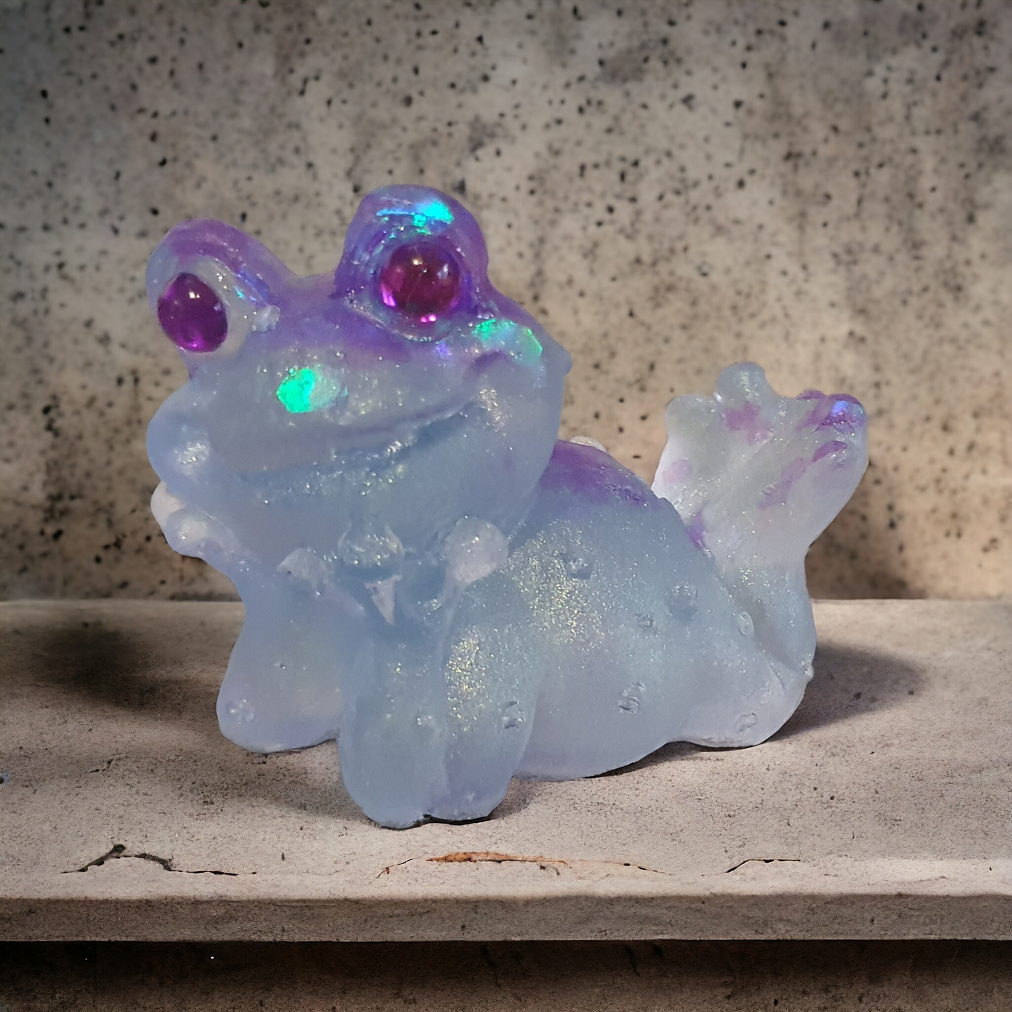 Frog happy  lilac with sparkles