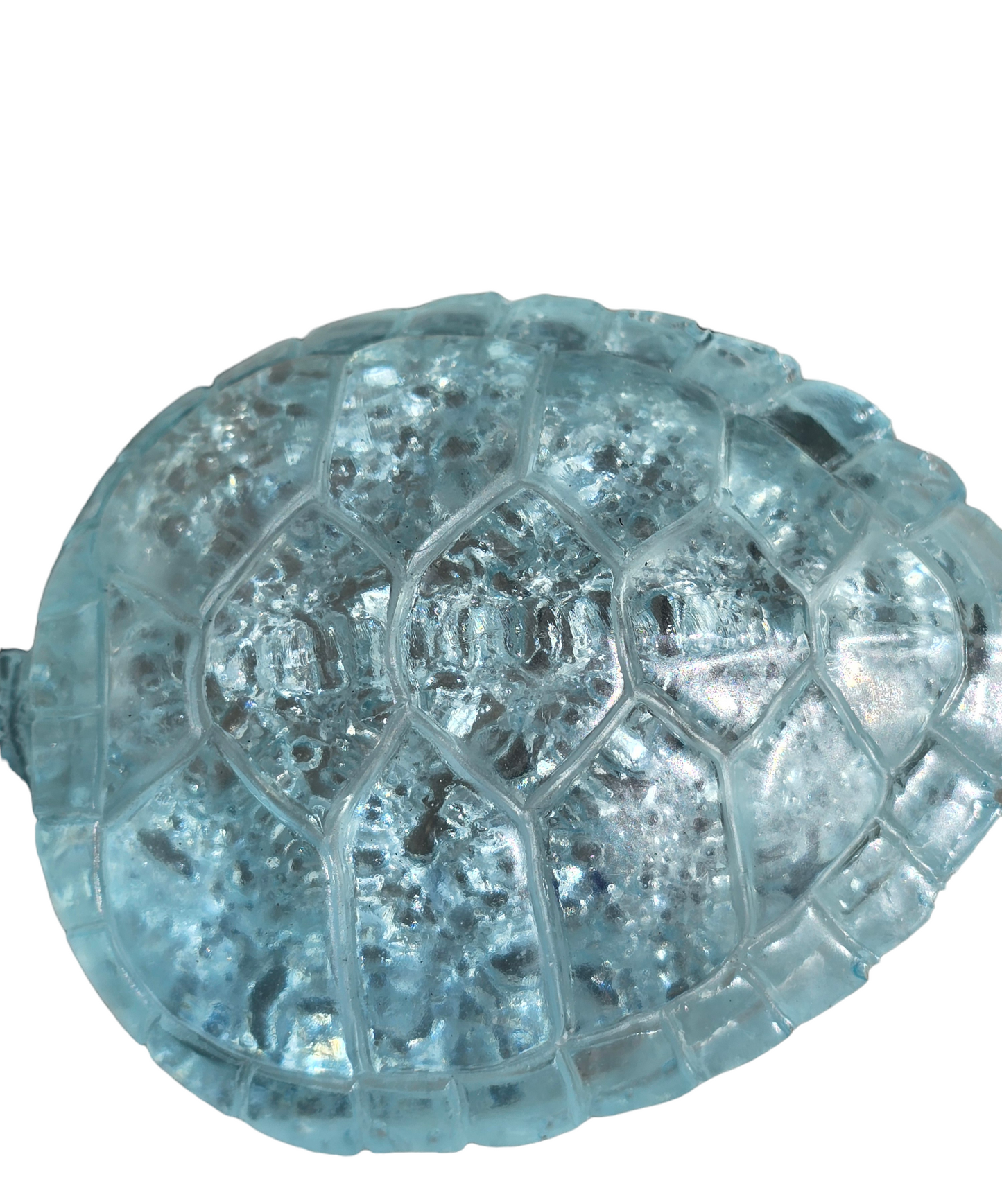 Turtle large light blue crystal looking  14 x 12 cm